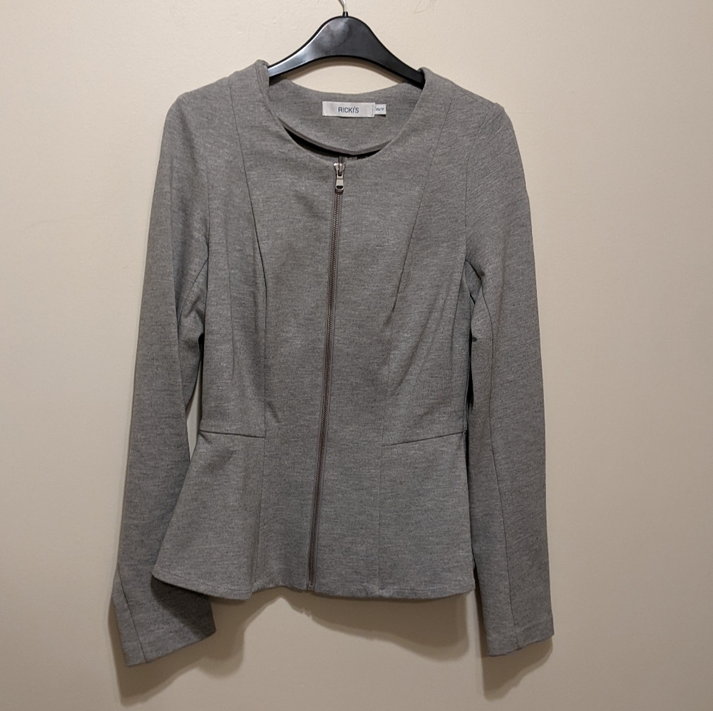 Ricky's Grey Comfy Peplum Jacket